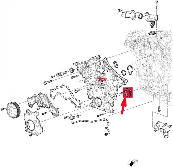 Uszczelniacz wału przód silnika GMC Acadia 3,6 V6