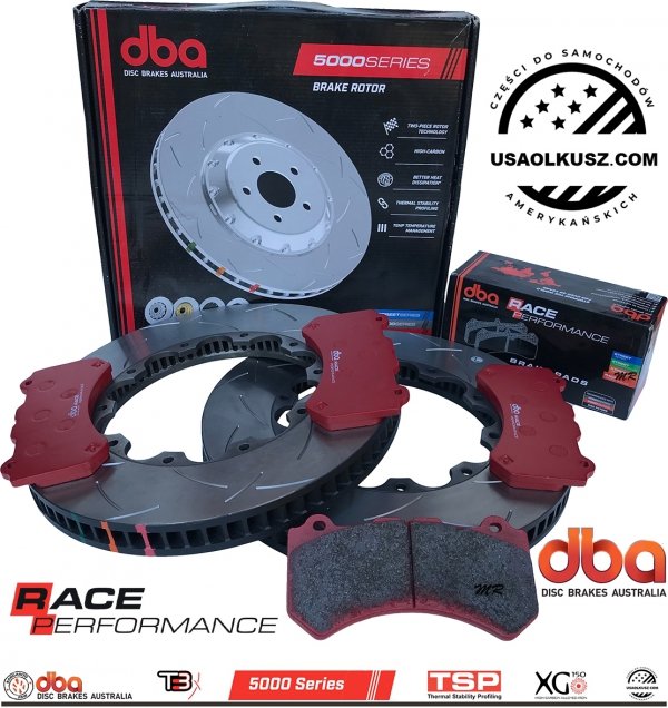 Przednie klocki RACE PERFORMANCE + tarcze hamulcowe DBA T3 Chevrolet Corvette C7 Z06 Grand Sport 2015-2019 