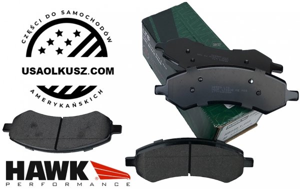 Przednie klocki hamulcowe HAWK LTS STREET LEGAL Dodge RAM 1500 Pickup 5 szpilek 2006-