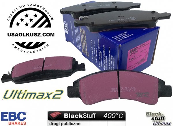 Przednie klocki Ultimax2 + NAWIERCANE NACINANE tarcze hamulcowe 330mm EBC seria GD GMC Yukon 2009-