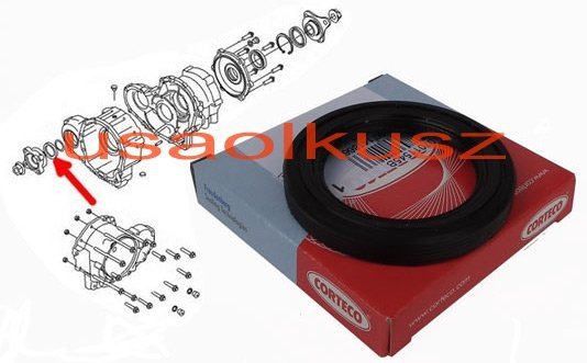 Uszczelniacz przedniego wału reduktora MS140 Chrysler 300C AWD 2005-2008