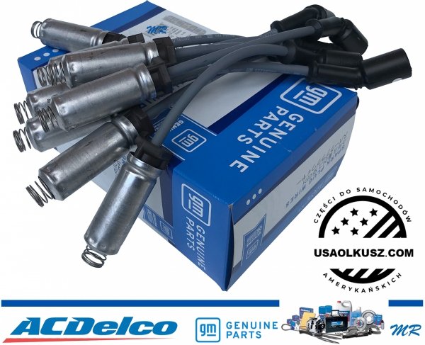 ORYGINALNE przewody GM + IRYDOWE świece zapłonowe ACDelco GMC Sierra 1500 V8 2014-