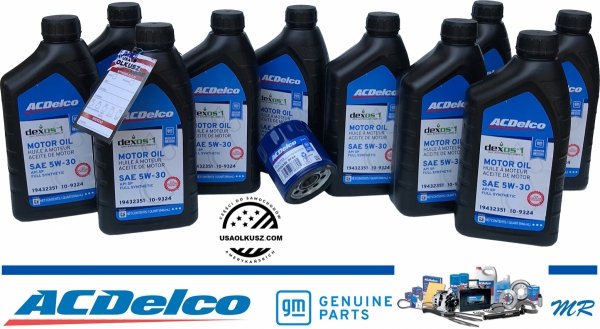 Filtr + olej ACDelco 5W30 Chevrolet Corvette C7 6,2 V8 2014-2019