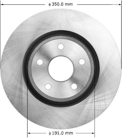 Przednia tarcza hamulcowa 350mm H.D. brake Dodge Durango 2011-