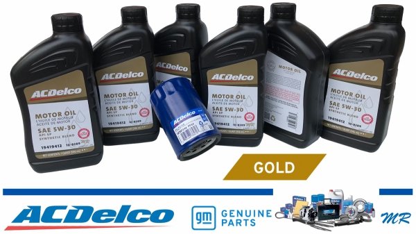 Filtr + olej silnikowy ACDelco Gold Synthetic Blend 5W30 API SP GF-6 Cadillac SRX 3,6 V6