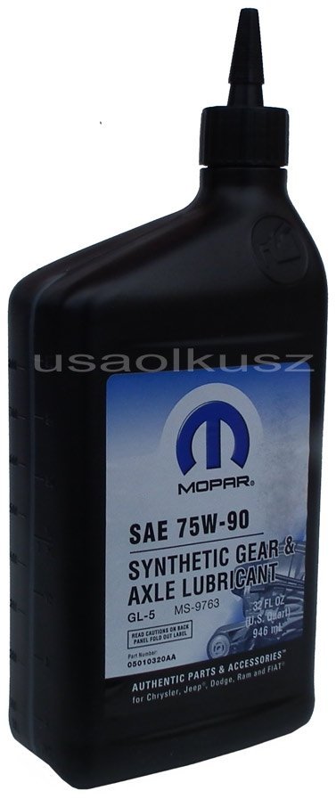 Oryginalny olej PTU 75W90 GL5 MOPAR MS-9763 Chrysler 200 AWD