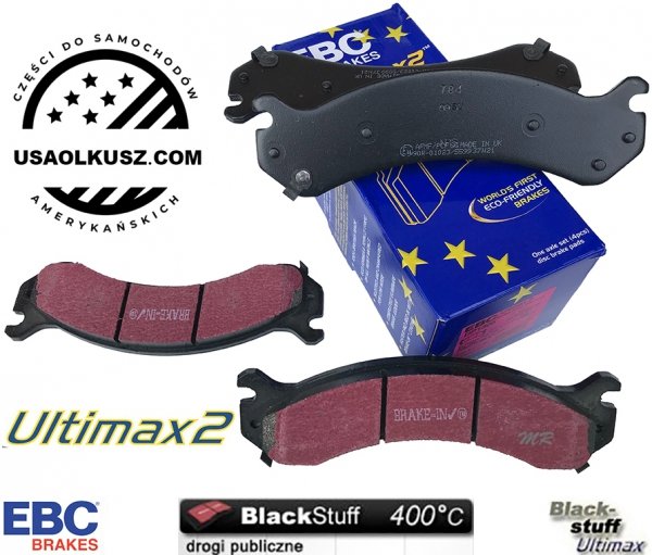 Przednie klocki hamulcowe EBC Ultimax2 Cadillac DeVille 2000-2005 - PIASTY 8 SZPILEK