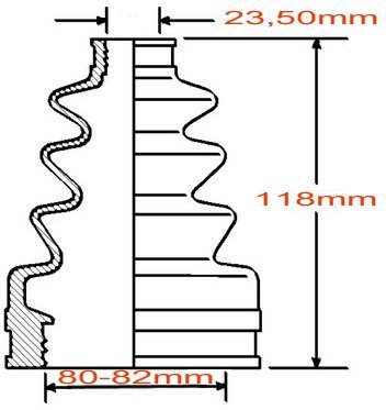 Osłona przegubu napędowego wewnętrznego lewego Ford Taurus 3,8 1992-1995