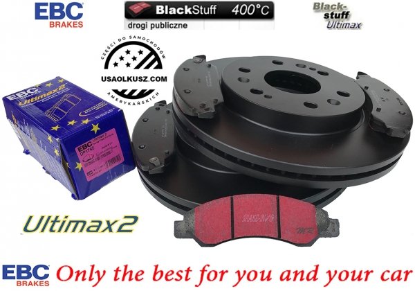Przednie klocki Ultimax2 + tarcze hamulcowe 330mm EBC seria PREMIUM Chevrolet Avalanche 1500 2007-2008