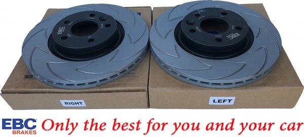 Przednie klocki GreenStuff + NACINANE tarcze hamulcowe 300mm EBC seria BSD Ford Escape FWD 2013-2019
