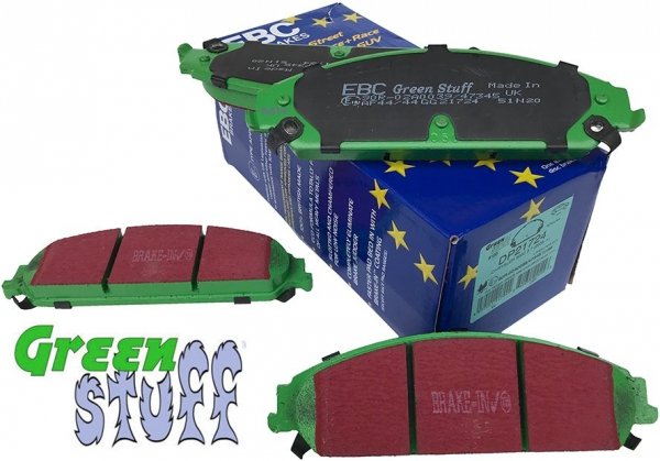 Przednie klocki GreenStuff + tarcze hamulcowe 345mm EBC seria USR Dodge Challenger