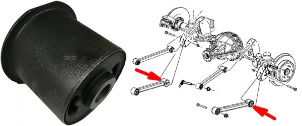 Tylna tuleja tylnego dolnego wahacza Jeep Liberty 2008-2009