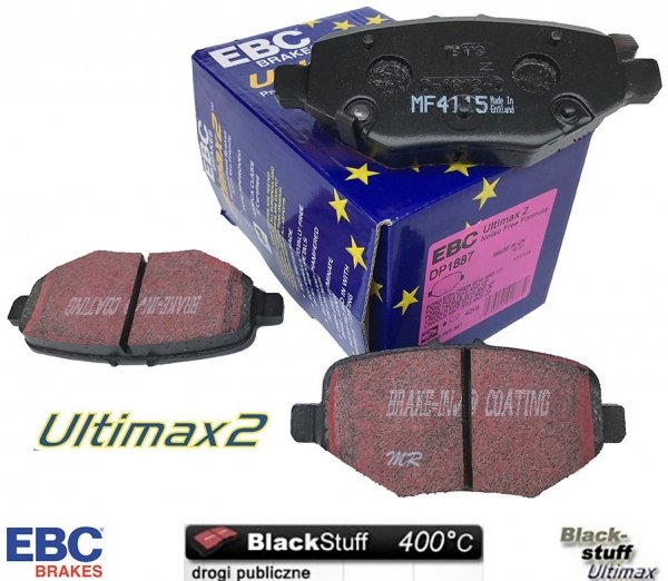 Tylne klocki hamulcowe do tarcz 345mm EBC Ultimax2 Lincoln MKT 2013-2014