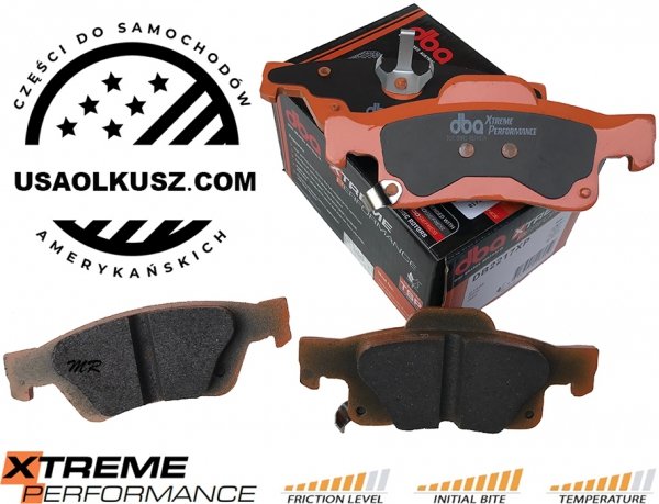 Tylne klocki XTREME PERFORMANCE + tarcze hamulcowe DBA seria 4000 T3 Dodge Durango 2011-