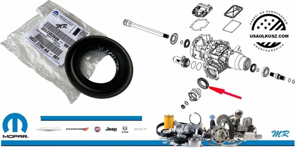 Uszczelniacz wałka ataku tylnego mostu DK4 MOPAR Jeep Cherokee KL 2014-