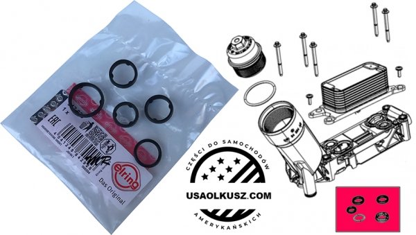 Uszczelki obudowy filtra oleju Dodge Durango 3,6 V6 2014-