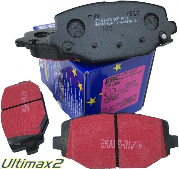 Tylne klocki Ultimax2 + tarcze hamulcowe 328mm EBC seria Premium Fiat Freemont 2012-