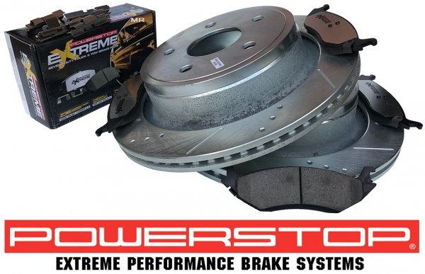 Tylne klocki Z36 + WIERCONE nacinane tarcze hamulcowe POWERSTOP Chrysler  Aspen - PREMIUM - Tylne - Klocki hamulcowe - Aspen - Chrysler