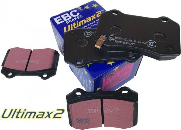 Tylne klocki Ultimax2 + NACINANE tarcze hamulcowe 350mm EBC seria USR Dodge Charger SRT Scat Pack Hellcat