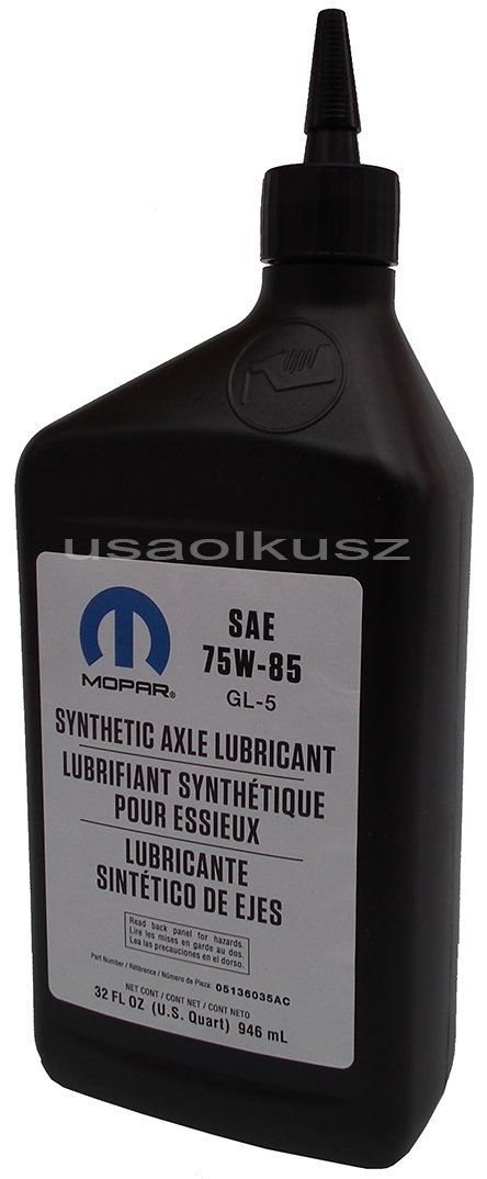 Syntetyczny olej do mostu 75W-85 GL-5 MOPAR