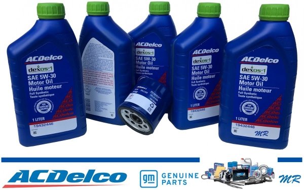 Filtr + olej silnikowy 5W30 Dexos1 Gen3 Full Synthetic API SP ACDelco GMC Canyon L4