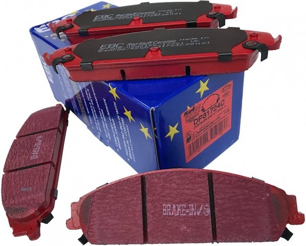 Przednie klocki REDSTUFF + tarcze hamulcowe 345mm EBC seria GD Dodge Charger
