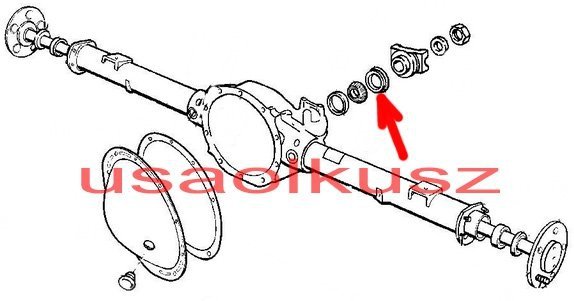 Oryginalny MOPAR uszczelniacz wałka ataku tylnego mostu DANA 8,25 Mitsubishi Raider 2006-2008