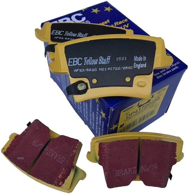 Tylne klocki YellowStuff + NACINANE WENTYLOWANE tarcze hamulcowe EBC seria USR Chrysler 300C