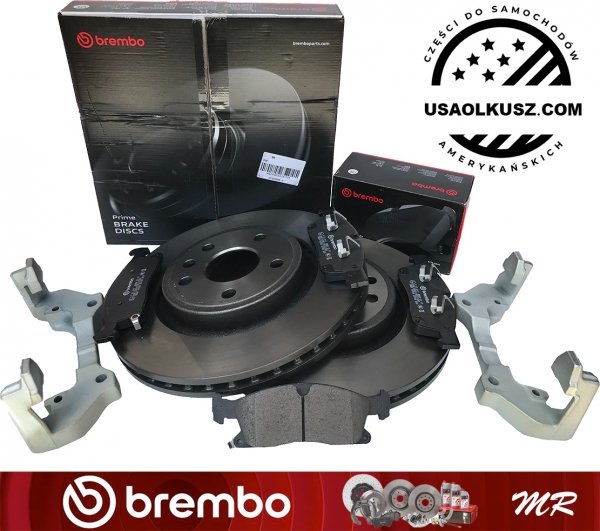 Przednie klocki tarcze BREMBO + jarzma hamulcowe 350mm Dodge Durango 3,6 V6 2011-