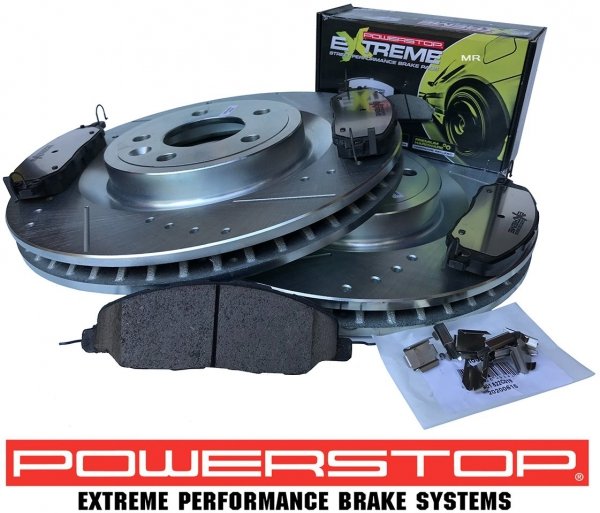 Przednie klocki Z26 + tarcze hamulcowe POWERSTOP 336mm Ford Mustang 2011-2014