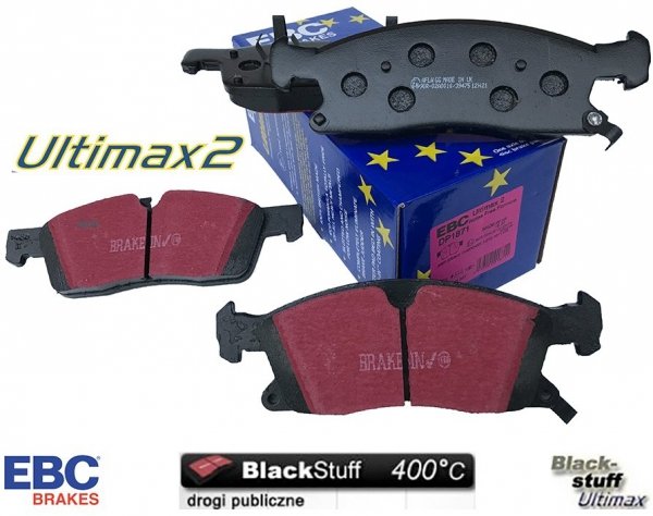 Przednie klocki Ultimax2 + NAWIERCANE NACINANE tarcze hamulcowe 350mm EBC seria GD Dodge Durango 2011-