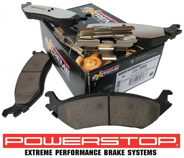 Tylne klocki Z36 + WIERCONE nacinane tarcze hamulcowe POWERSTOP EVOLUTION RAM 1500 2003-