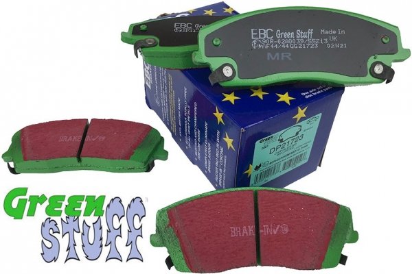 Przednie klocki GreenStuff + NACINANE tarcze hamulcowe 320mm EBC seria USR Dodge Charger RWD V6