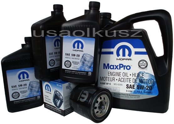 Oryginalny filtr oraz olej MOPAR MaxPro 5W20 Dodge RAM 5,7 V8 2008-2012