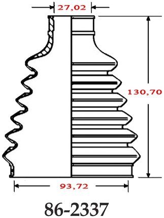 Osłona przegubu napędowego zewnętrznego Chevrolet Corvette 1997-2004