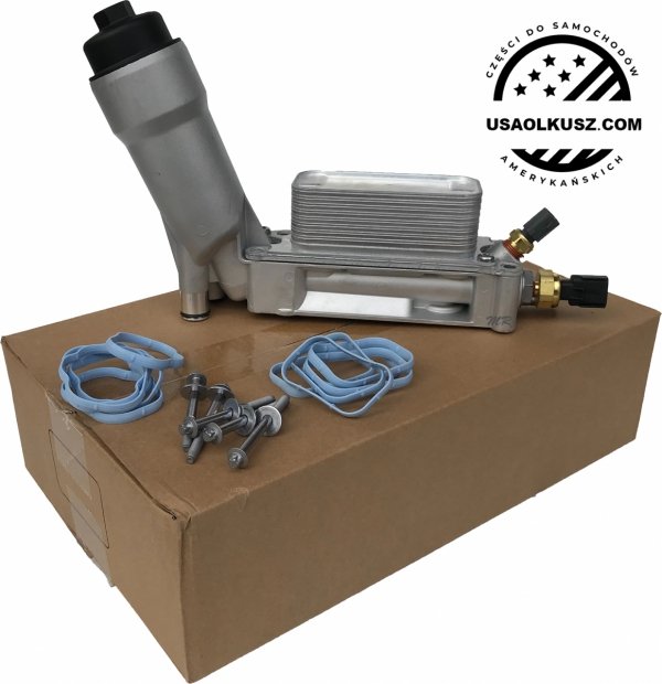 ALUMINIOWA obudowa filtra oleju z chłodnicą oraz czujnikami Jeep Wrangler JK 3,6 V6 -2013