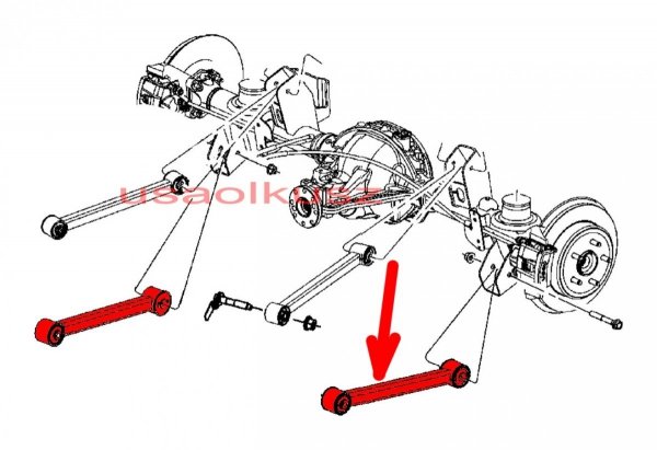 Wahacz dolny tylny Jeep Grand Cherokee 2005-2010