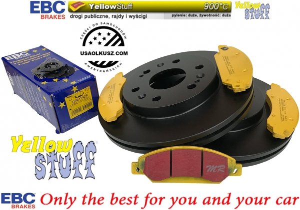 Przednie klocki YellowStuff + tarcze hamulcowe 330mm EBC seria PREMIUM Chevrolet Avalanche 1500 2007-2008
