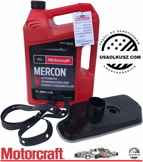 Syntetyczny olej Motorcraft MERCON V oraz filtr automatycznej skrzyni biegów A4LD Mercury Mountaineer 4,0 V6 4x4 -2001