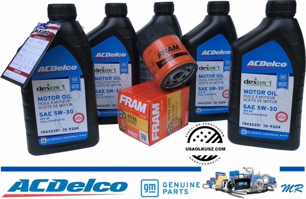 Filtr FRAM + olej ACDelco 5W30 Pontiac G6 V6