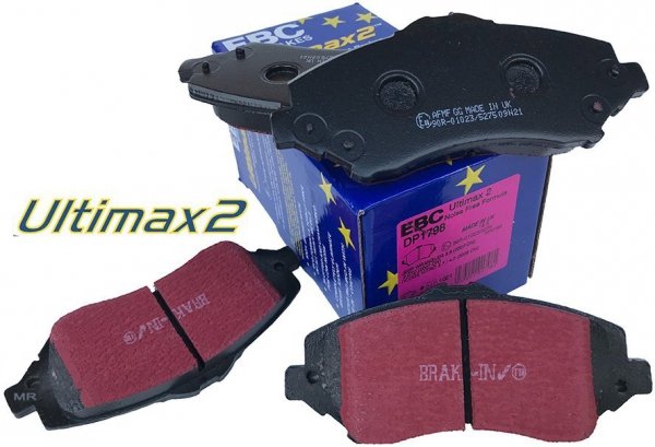 Przednie klocki Ultimax2 + NAWIERCANE NACINANE tarcze hamulcowe 302mm EBC seria GD Fiat Freemont -2012