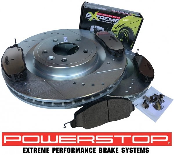 Przednie klocki Z26 + tarcze hamulcowe POWERSTOP 336mm Ford Mustang 2011-2014