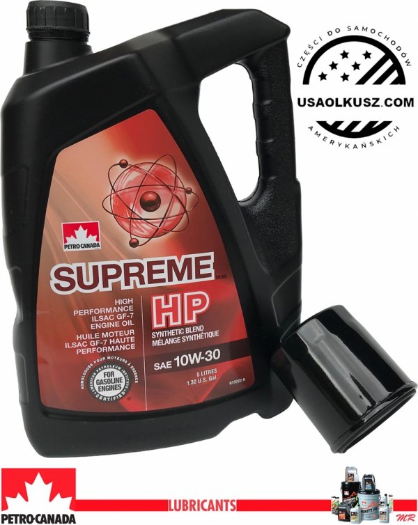 Filtr oleju oraz olej SUPREME 10W30 Dodge Stratus 2,0 / 2,4