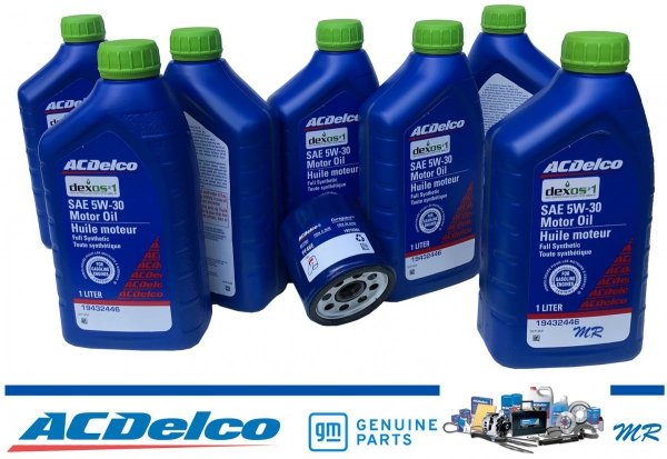 Filtr + olej silnikowy 5W30 Dexos1 Gen3 Full Synthetic API SP ACDelco Chevrolet TrailBlazer 4,2 L6 -2004