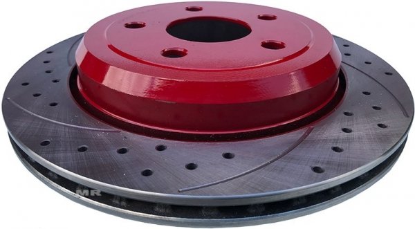 Tylna WIERCONA nacinana wentylowana tarcza hamulcowa RED Jeep Grand Cherokee WK 2011-2022