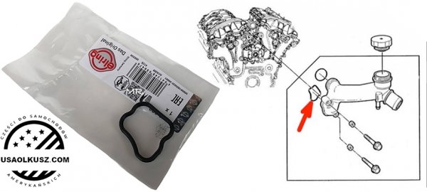 Uszczelka króćca kolektora wodnego Cadillac SRX V6 2004-2016