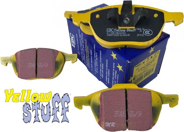 Przednie klocki YellowStuff + NACINANE tarcze hamulcowe 300mm EBC seria USR Ford Escape FWD 2013-2019