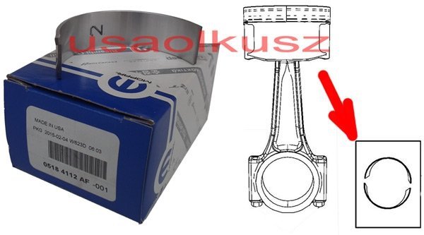 Półpanewka korbowodowa STD MOPAR RAM Cargo Van 3,6 V6