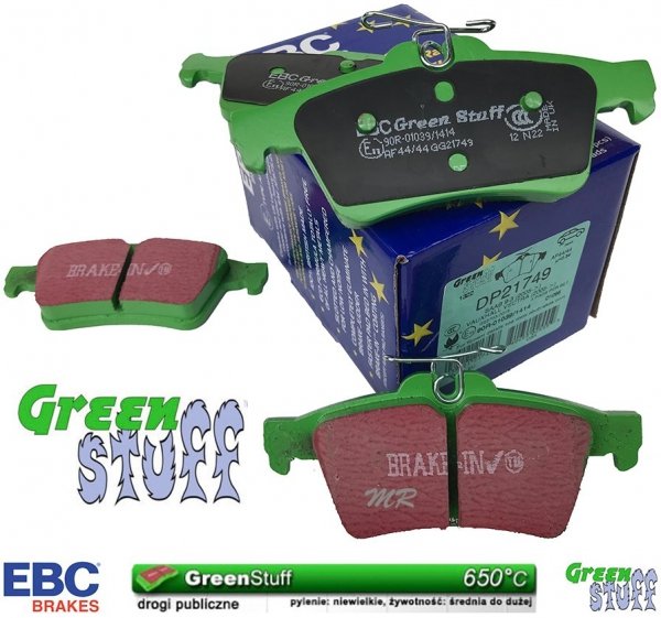 Klocki hamulcowe tylne EBC GreenStuff Chevrolet Cobalt 2008-2010