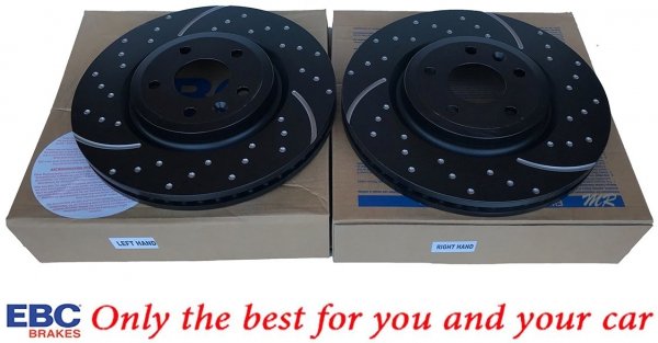 Przednia NAWIERCANA NACINANA tarcza hamulcowa 325mm EBC seria GD Ford Explorer 2011-2019